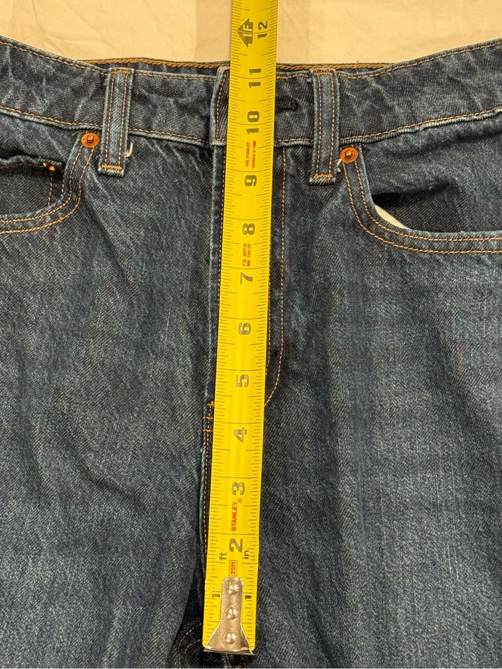 Abercrombie & Fitch Curve Love High Rise Wide Leg Dark Denim Jean 25/0 Short - Picture 8 of 9